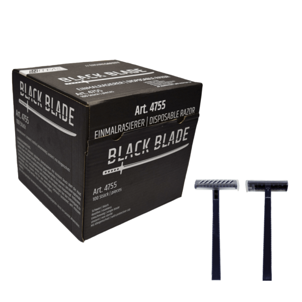 Einmal Rasierer schwarz einschneidig BLACK BLADE - VE 100 Stück